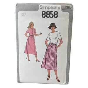 Simplicity Sewing‎ Pattern 8858 Skirt Top Misses Size 14